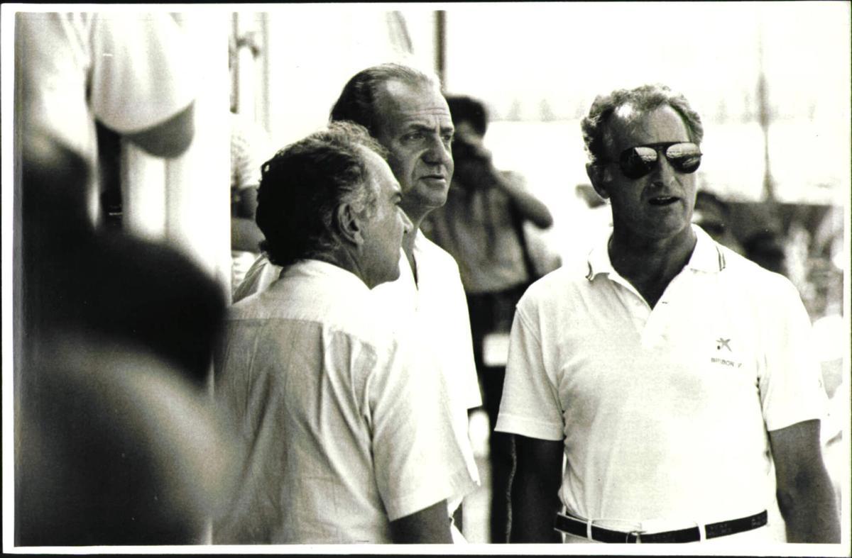 José Cusí en la Copa del Rey de Palma con el rey Juan Carlos I