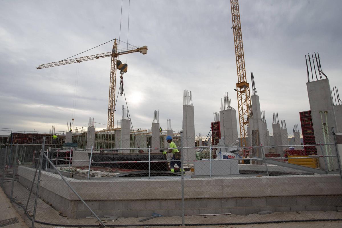 Empleados en la construcción.
