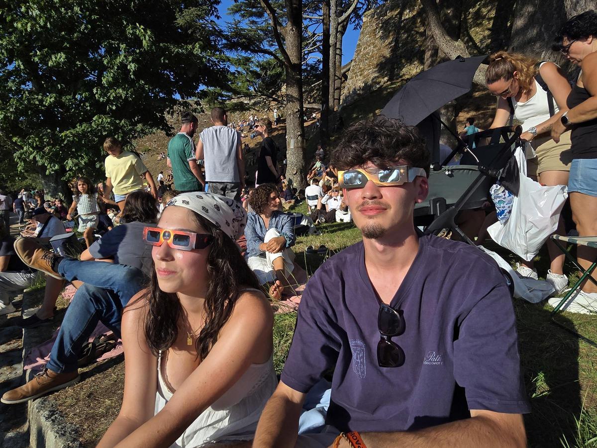 El eclipse desde el Monte de O Castro, en Vigo El eclipse desde el Monte de O Castro, en Vigo