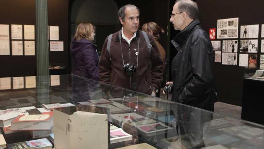 Ricardo Morales, a la izquierda, y Fernando Redruello, ayer, en la exposición de Motiva.