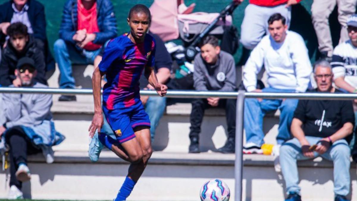 Mounirou Kande firmó un doblete en la ciutat Esportiva Joan Gamper