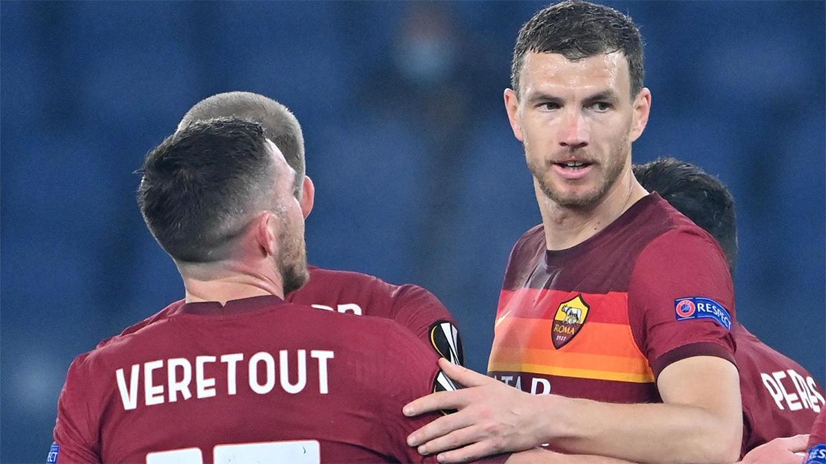 Edin Dzeko abrió el marcador ante el Braga