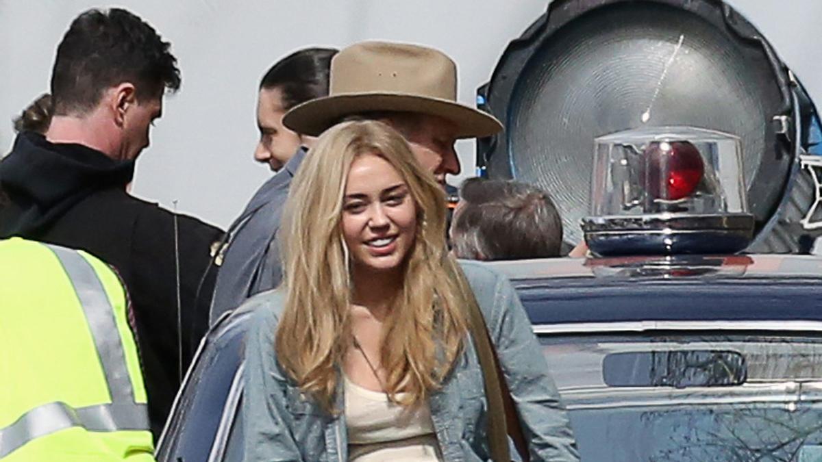 Miley Cyrus en el rodaje de la nueva película de Woody Allen