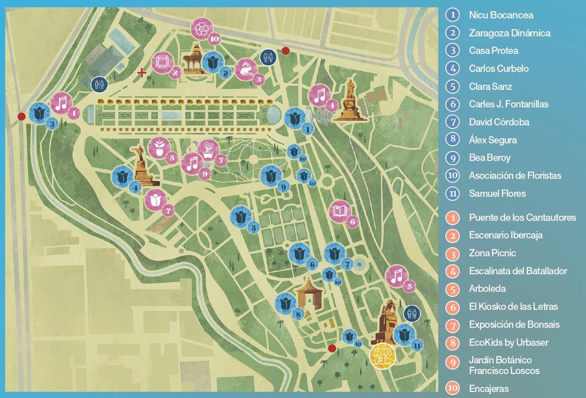 No te pierdas nada del Zaragoza Florece: food trucks, escenarios y mucho más.