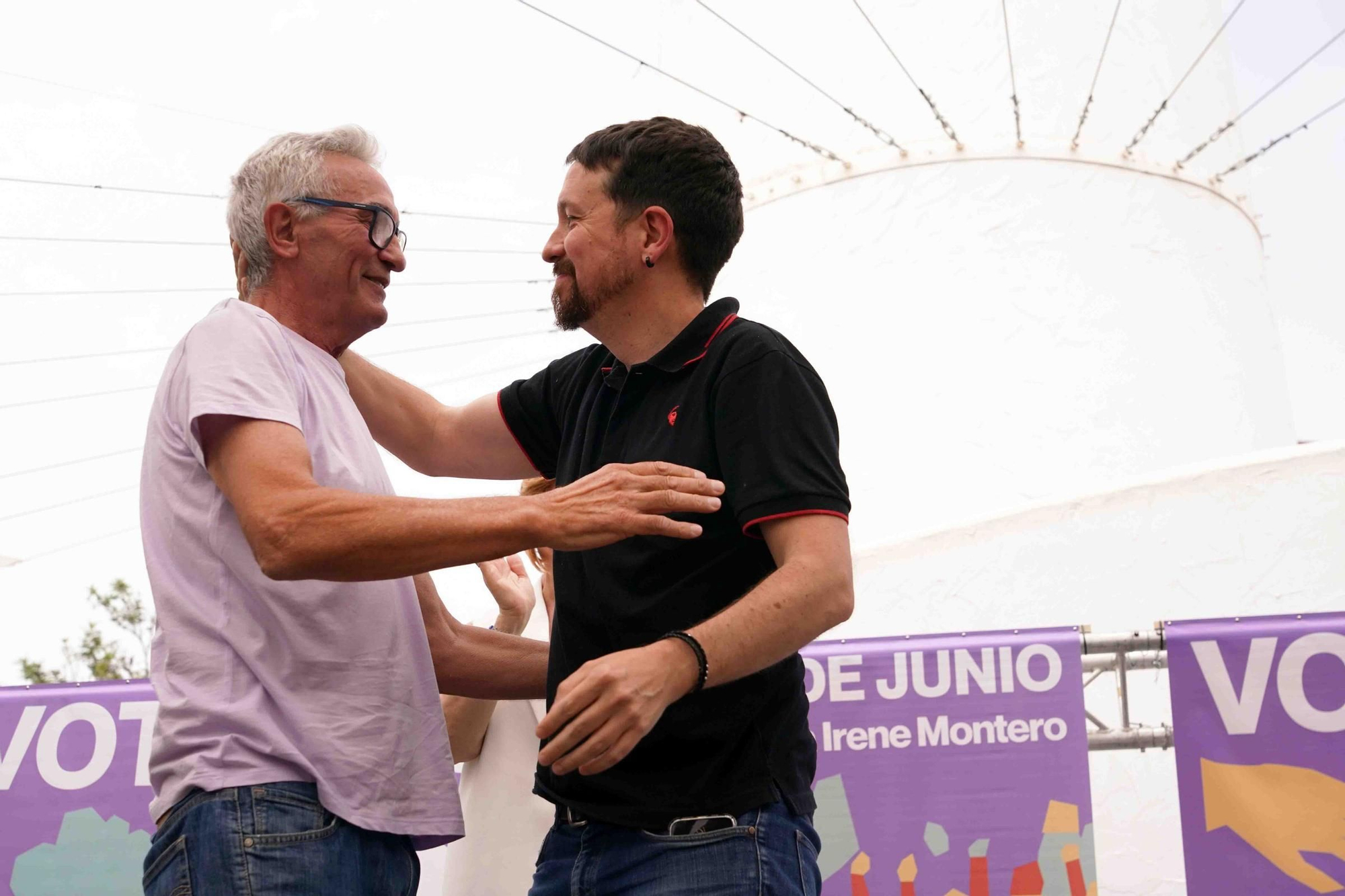 Mitin de Podemos, con Pablo Iglesias, en el Parque de Huelin 
