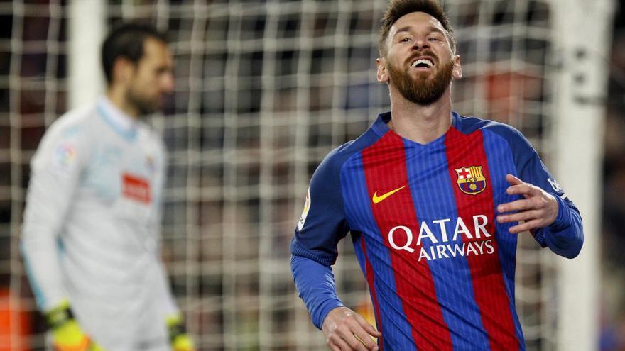 Messi se exhibe en la victoria del Barcelona ante el Espanyol