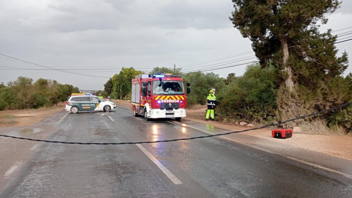 Cae un cable eléctrico en Formentera