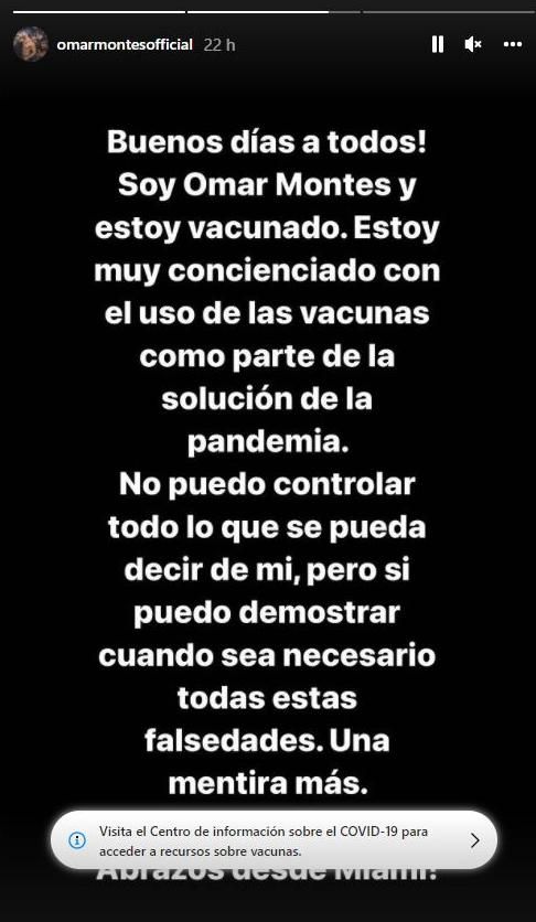 OMAR MONTES | En su cuenta de Instagram publicaba esta explicación