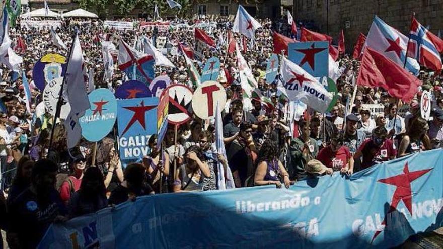 Manifestación en Santiago, o 25 de xullo do ano pasado.  // Óscar Corral