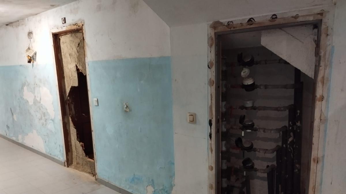 Destrozos en las viviendas.