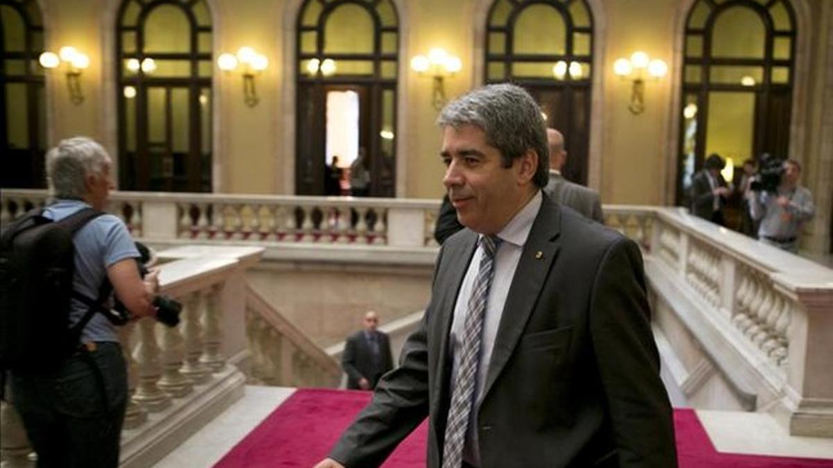 El 'conseller' de la Presidènia, Francesc Homs, en el Parlament