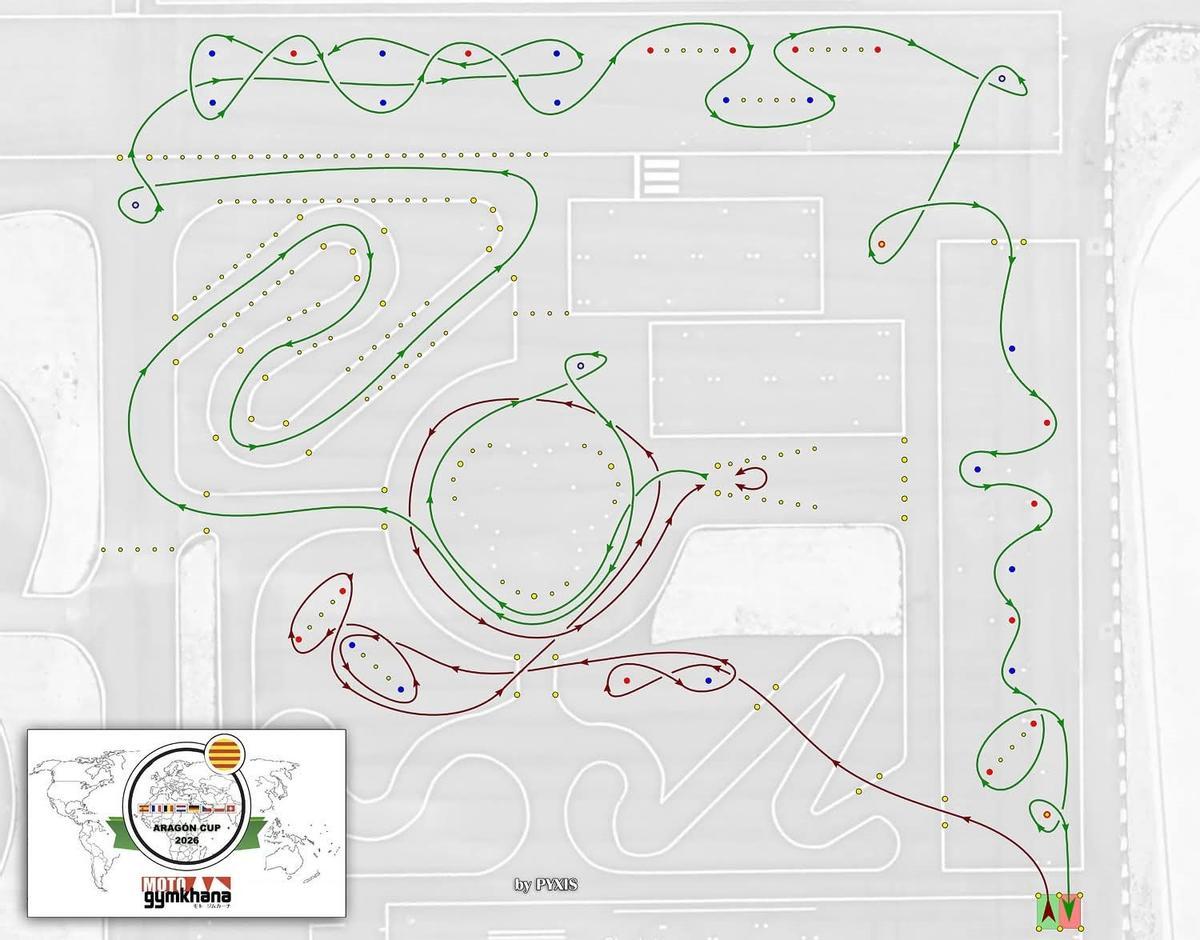 Esquema del circuito en la Aragón Cup.