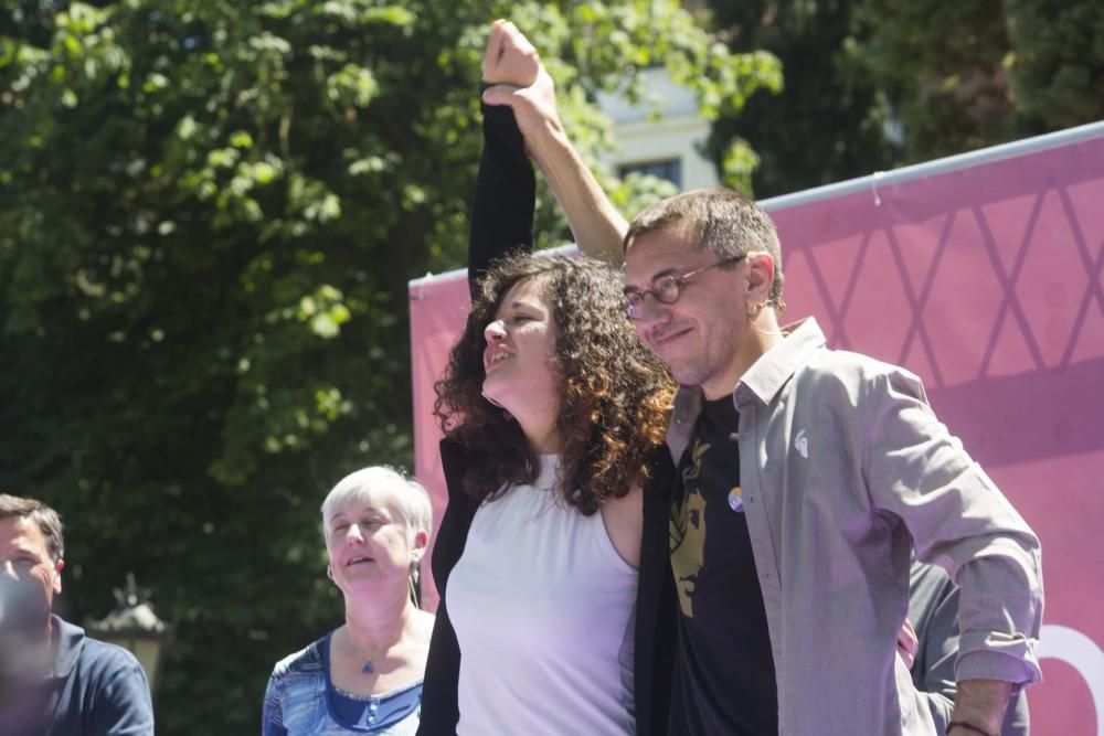 Acto electoral de Podemos en Oviedo con Juan Carlos Monedero