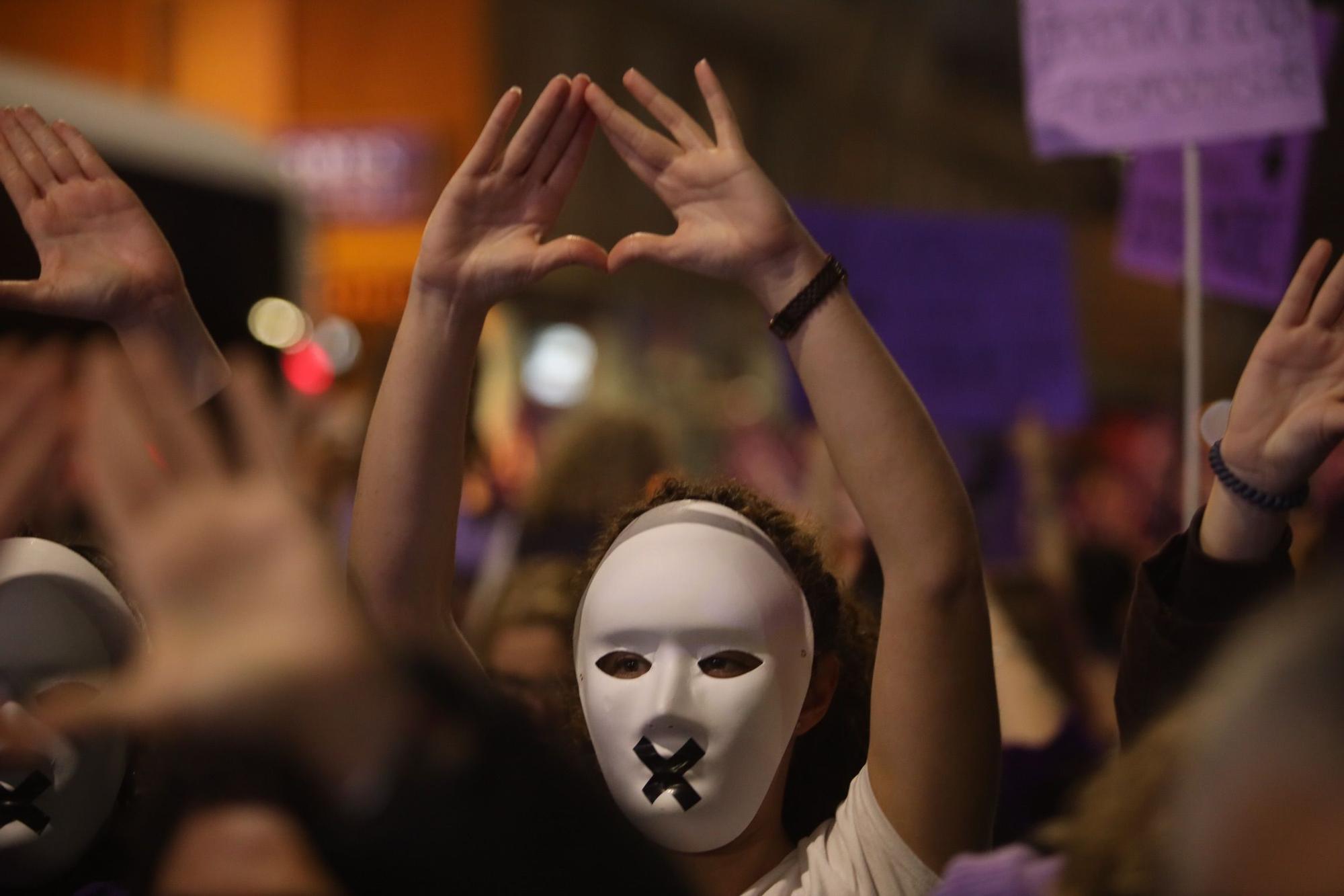 La marcha por el Día Internacional de la Mujer de Málaga, en imágenes