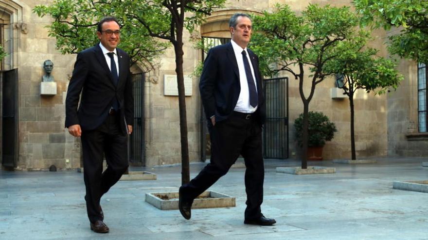 Els consellers Josep Rull i Joaquim Forn