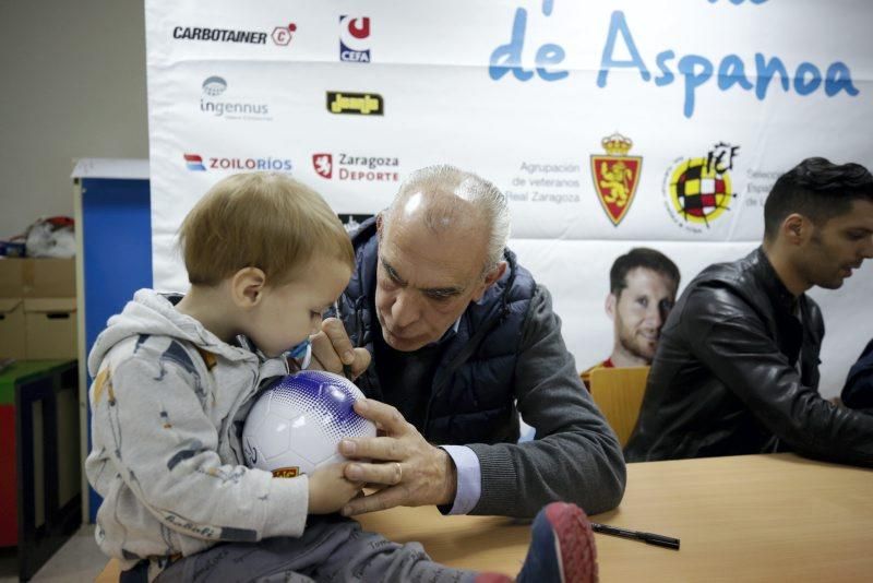 Cani, Cedrún y Lafita visitan a los niños de Aspanoa