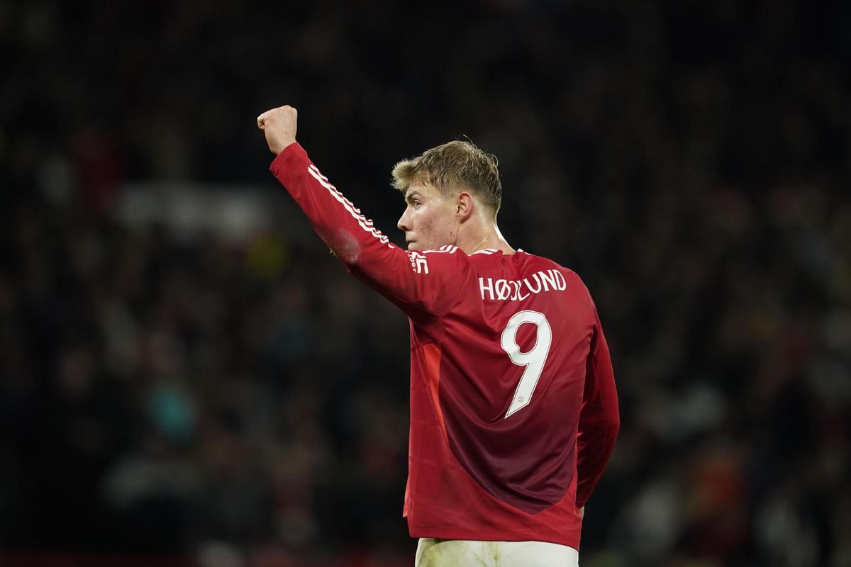 Rasmus Hojlund anotó un doblete frente al Bodo Glimt