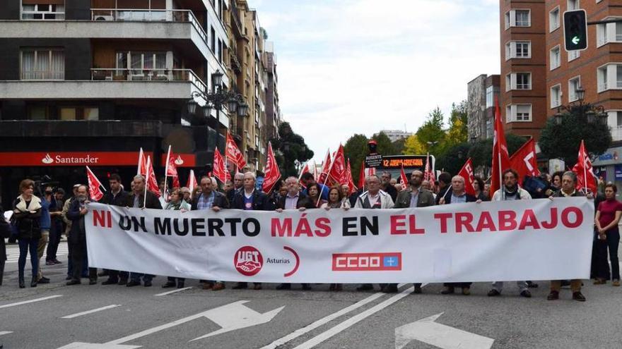 Protesta contra la siniestralidad laboral