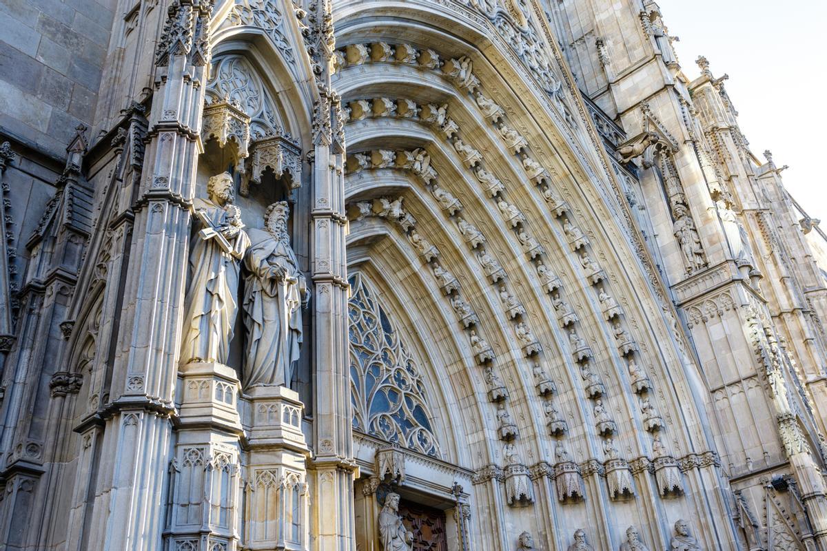 Detalle de la Fachada de la Sagrada Familia de Gaudí.