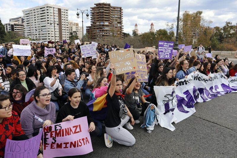 Manifestación de los estudiantes en Valencia contra el pin parental