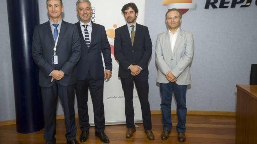 Un momento del anuncio del premio de narrativa breve Repsol.