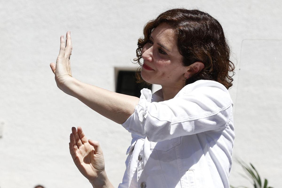 Isabel Díaz Ayuso durante un acto para la elección a la presidencia del PP de Madrid