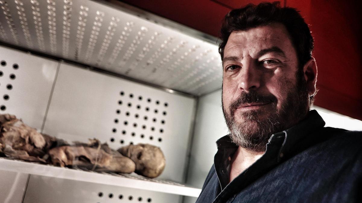 Santiago Díaz, el año pasado en el Museo de Naturaleza y Arqueología de Tenerife.