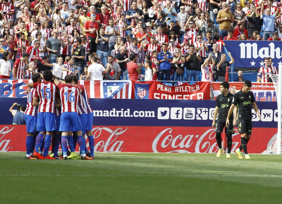 El partido entre el Atlético de Madrid y el Sporting, en imágenes