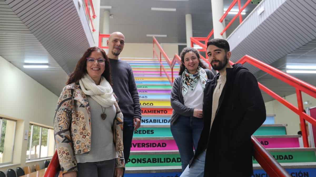 De izquierda a derecha, Francisco García, Rosario Castillo, Bárbara Luque y Sebastián Vivas, miembros del estudio.