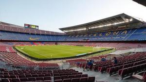 El Camp Nou, vacío