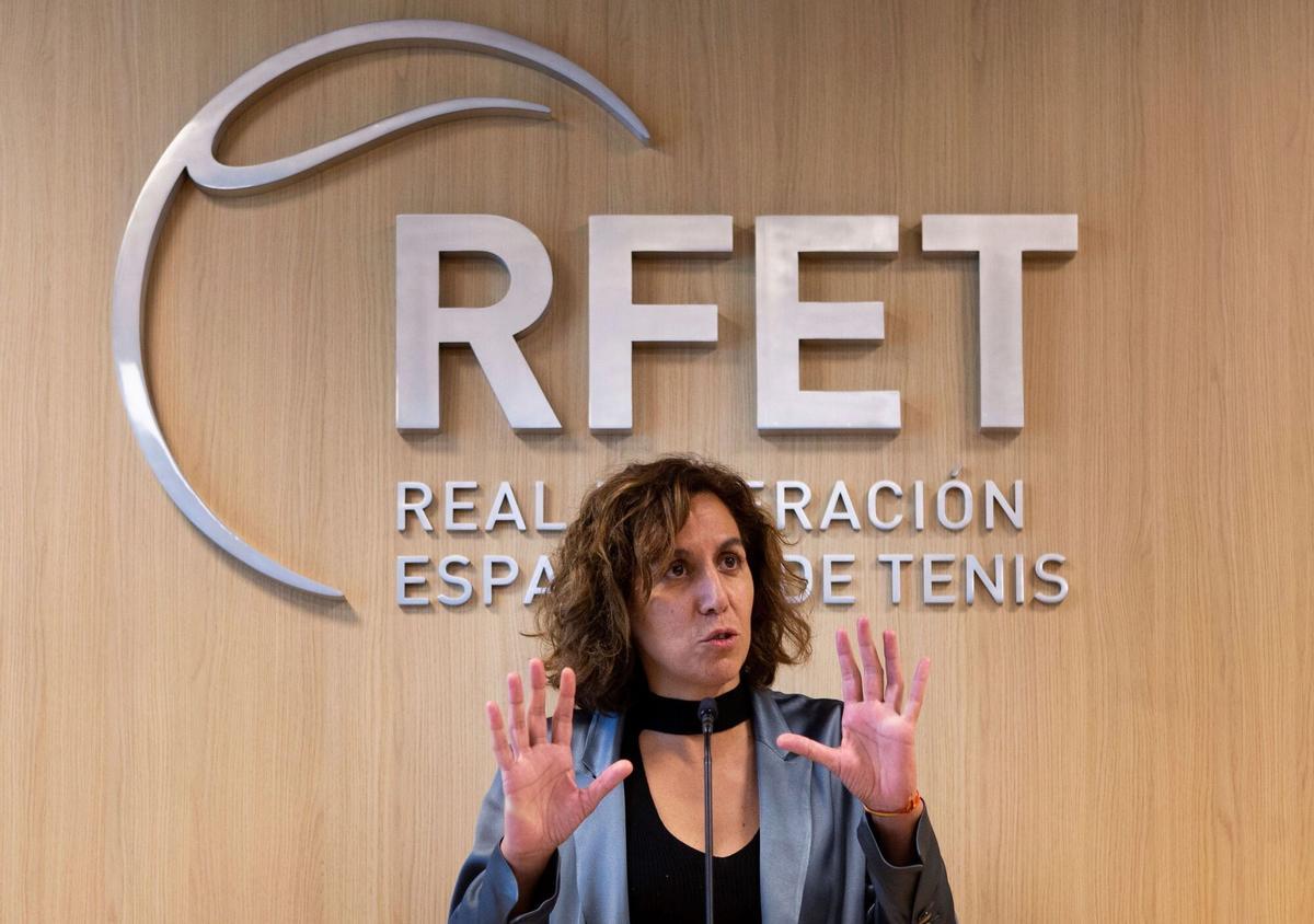 Irene Lozano, durante un acto en su etapa como secretaria de Estado para el Deporte.