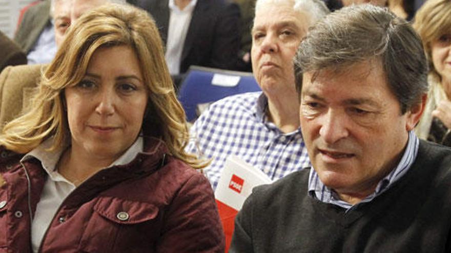 Susana Díaz i Javier Fernández, en una imatge d&#039;arxiu.