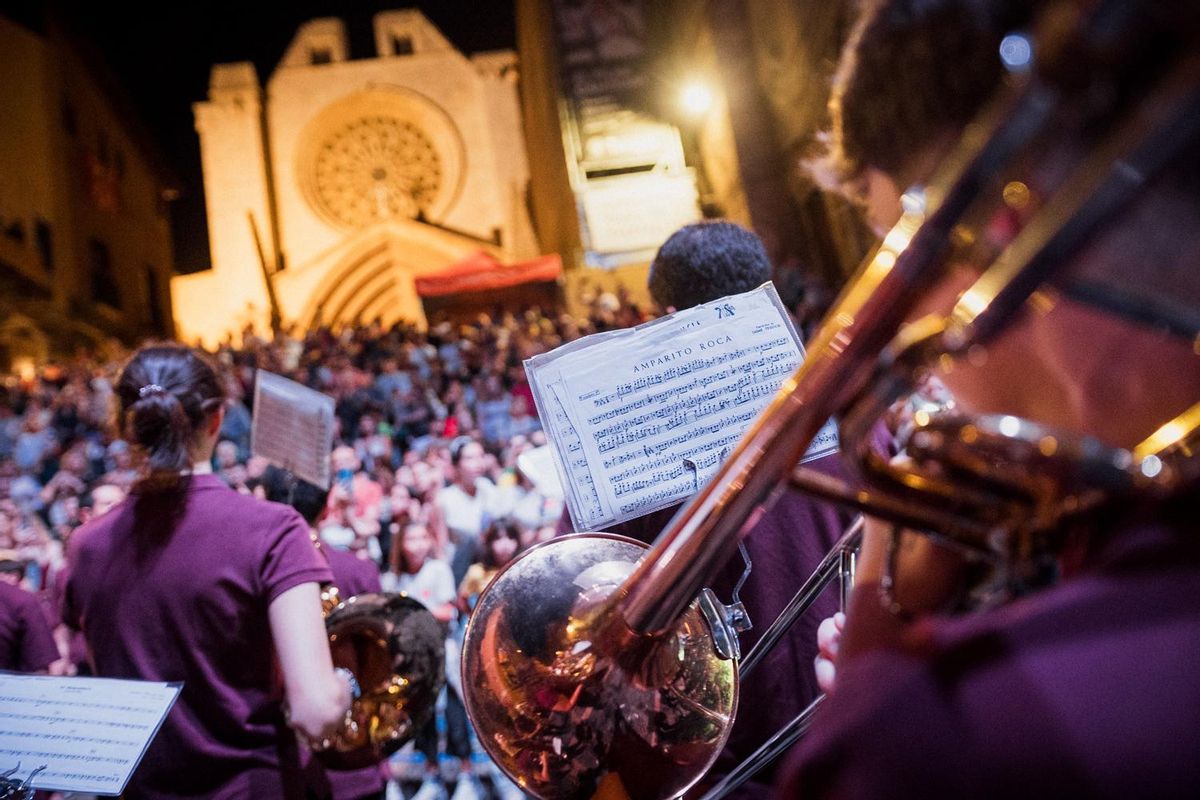 Interpretació del pasdoble Amparito Roca a les festes de Santa Tecla de Tarragona per part de la banda Interpretació del pasdoble Amparito Roca a les festes de Santa Tecla de Tarragona per part de la banda