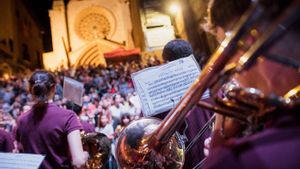 Interpretació del pasdoble Amparito Roca a les festes de Santa Tecla de Tarragona per part de la banda