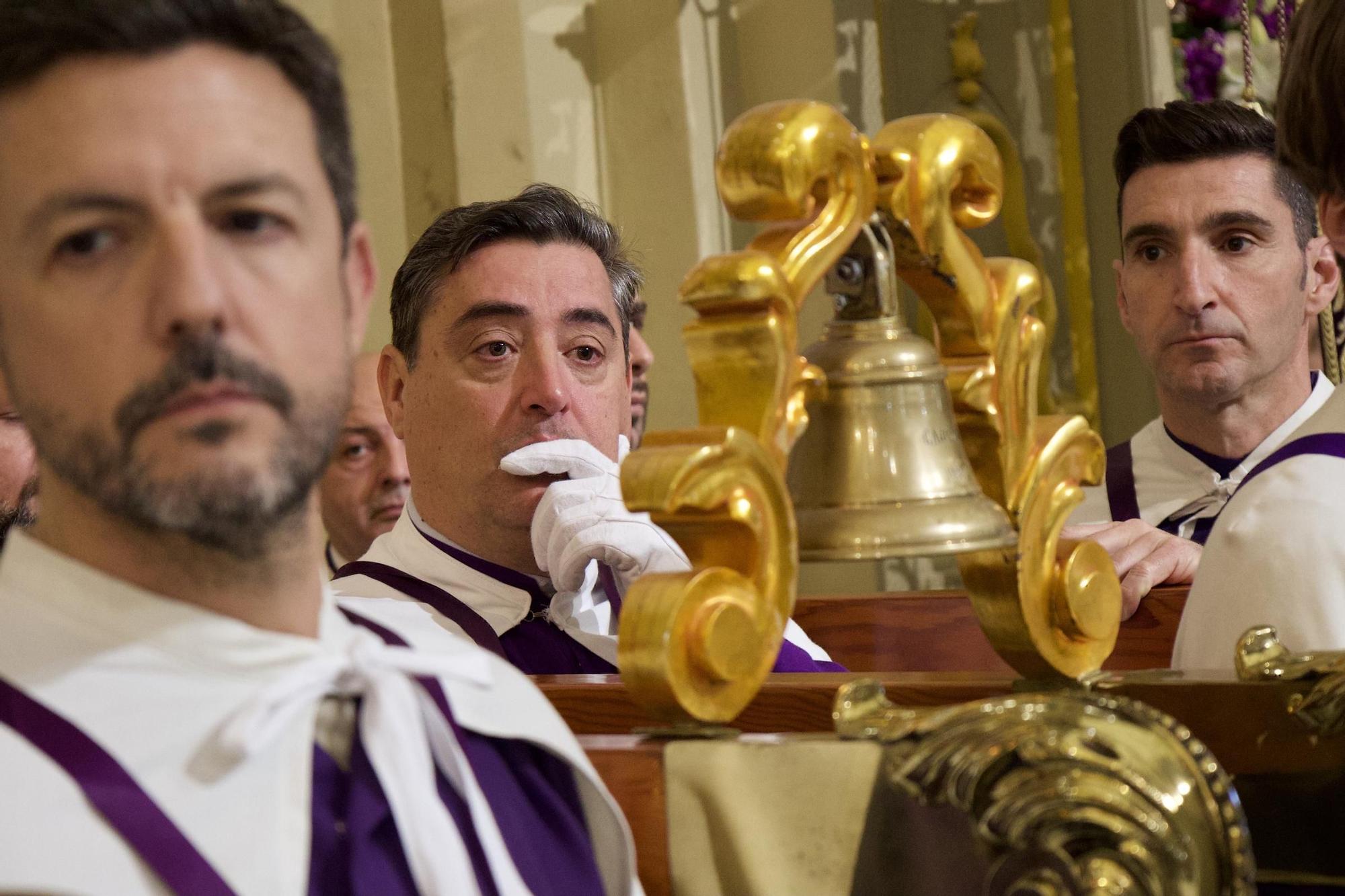 Así 'procesionó' la Hermandad del Rescate dentro de San Juan Evangelista de Murcia