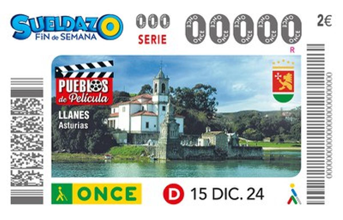 Cupón de la ONCE dedicado a Llanes