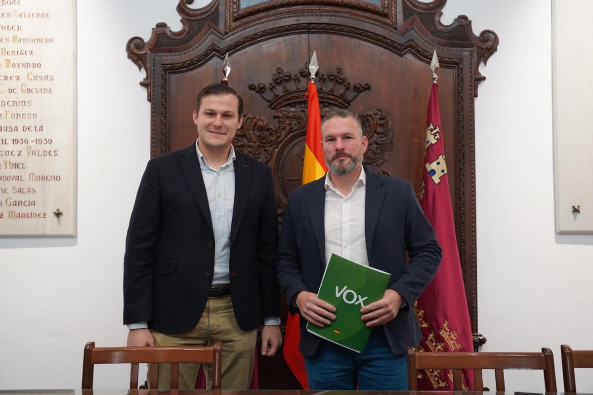 Ignacio Arcas y José Martínez el pasado viernes en Lorca.