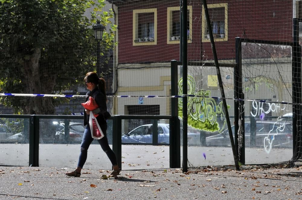 Actos vandálicos en el parque Dorado de Sama