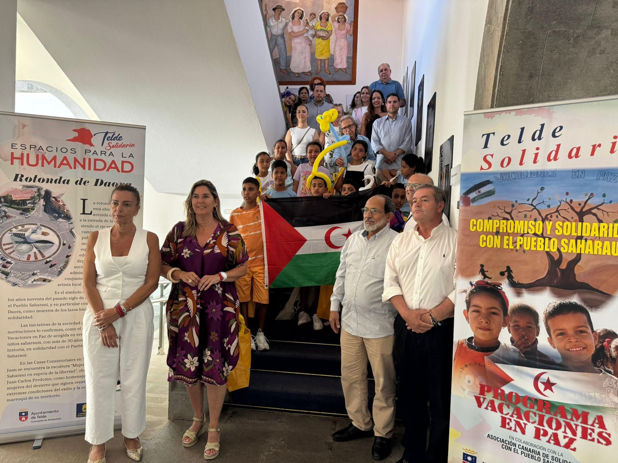 Telde da la bienvenida a los diez menores que disfrutan de unas ‘Vacaciones en paz’ en el municipio