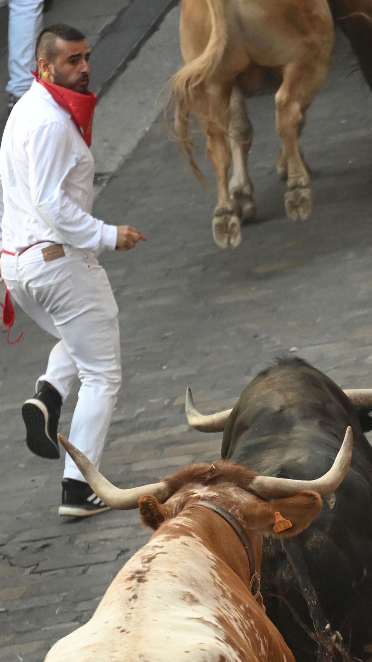 Quinto encierro de San Fermín con toros de Jandilla