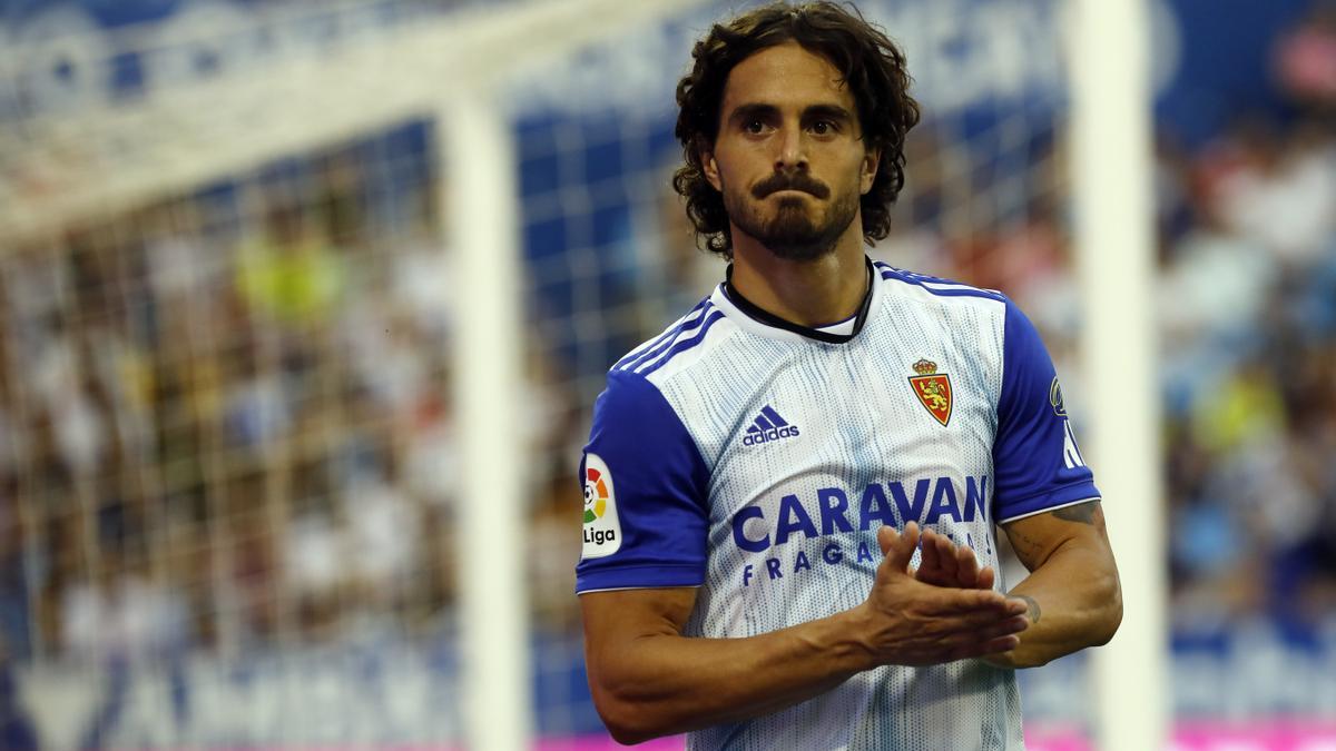 Javi Ros, en un partido de su etapa en el Real Zaragoza.