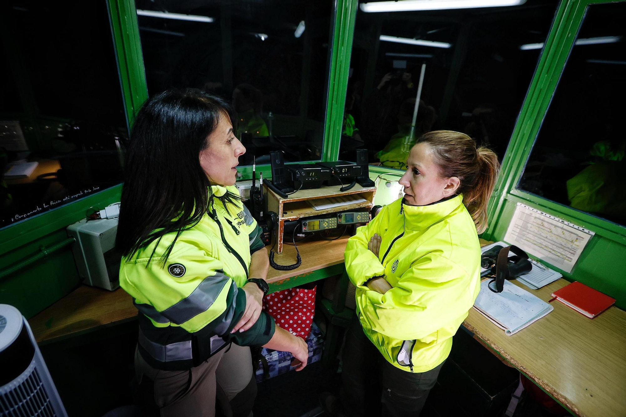 Visita nocturna al Operativo de Prevención y Extinción de Incendios Forestales