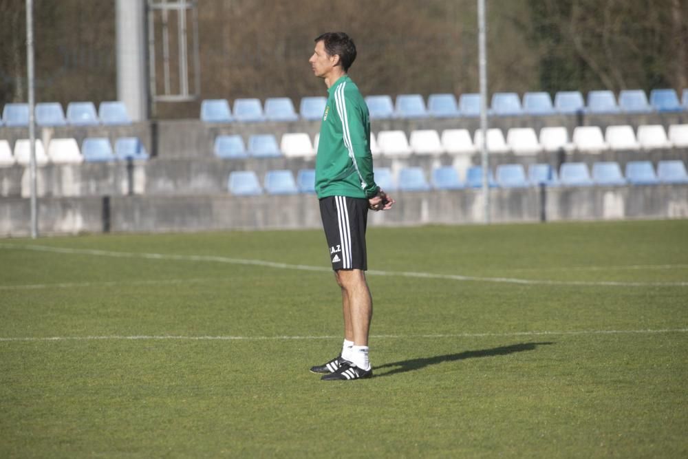 El entrenamiento del Oviedo de esta mañana