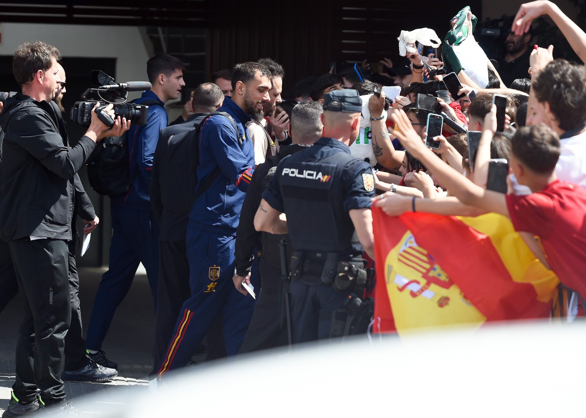 La Selección Española de fútbol llega a Málaga