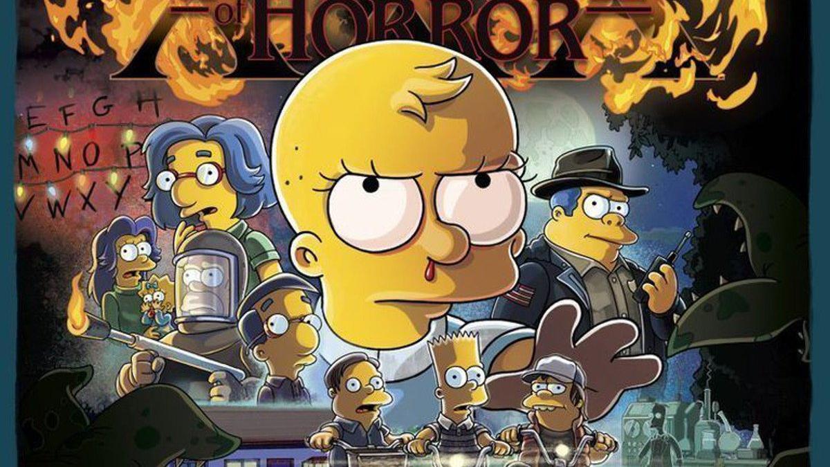 El cartel del capítulo de 'Los Simpson' dedicado a 'Stranger things'