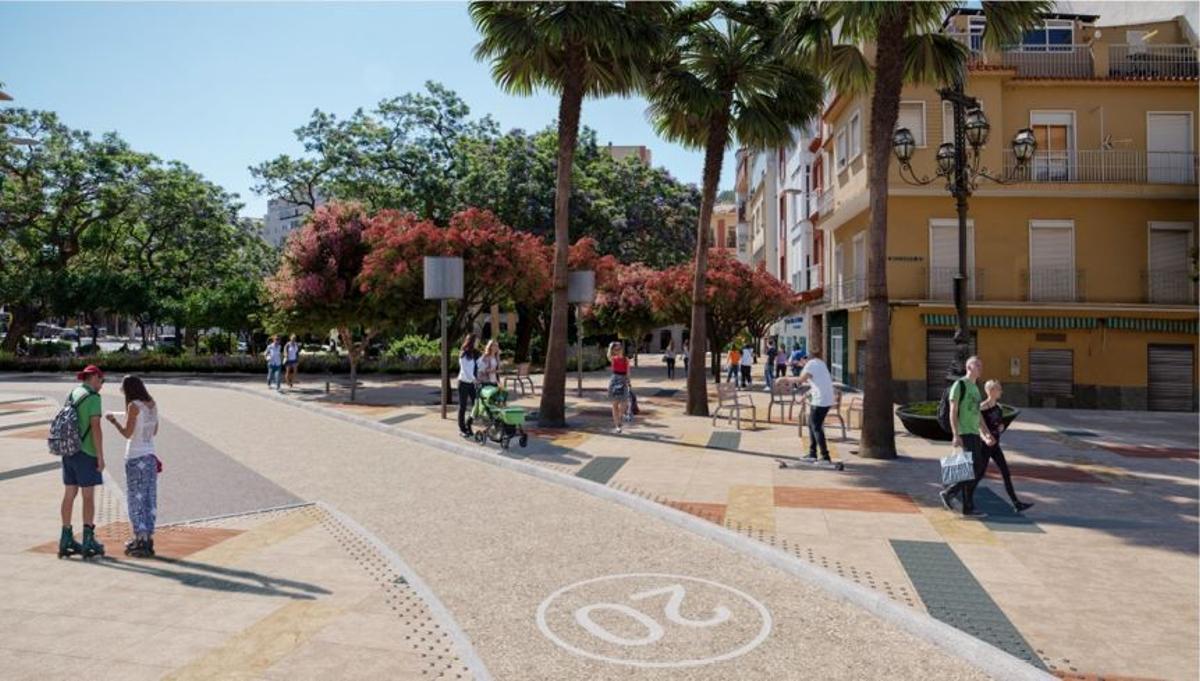 Obras de renovación en el barrio de Lagunillas