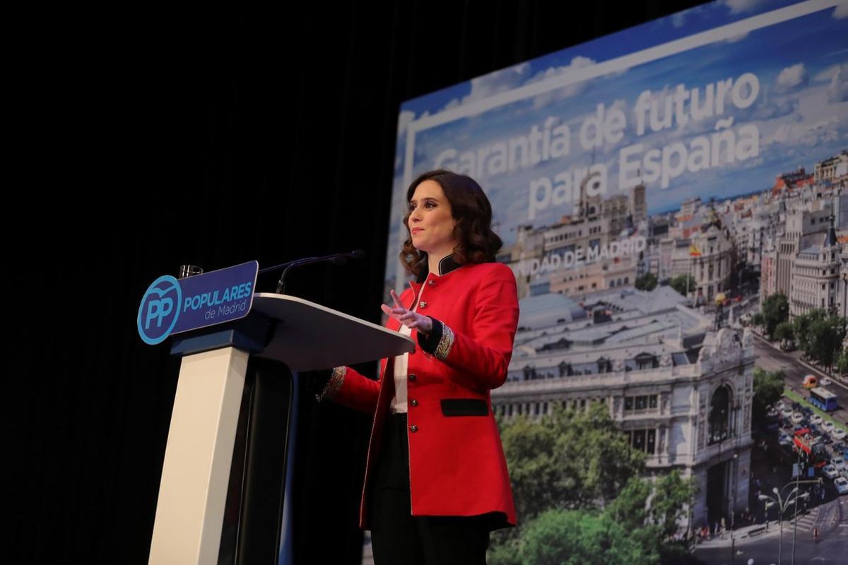 La candidata del PP a la Comunidad de Madrid, Isabel Díaz Ayuso. La candidata del PP a la Comunidad de Madrid, Isabel Díaz Ayuso.