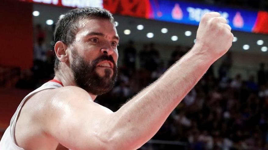 Marc Gasol, durante el partido ante Australia.