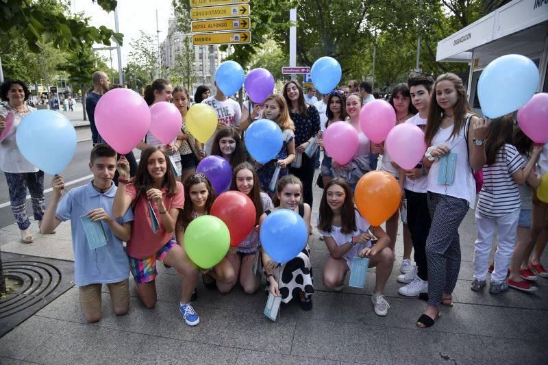 Globos para la clausura de la Feria del Libro de Zaragoza