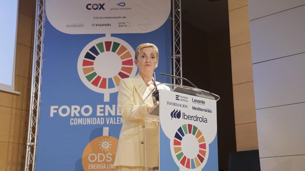 Marian Cano, consellera de Innovación, Industria, Comercio y Turismo, durante su discurso.